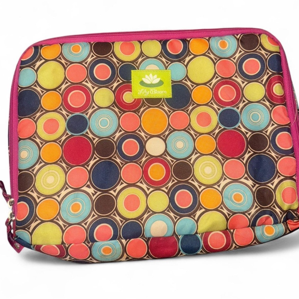 Lily Bloom Padded Laptop Case Y2K Style Multicolor 14.5x11.5